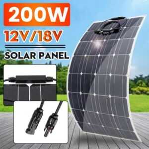 200W Flexibel Solarmodul Solarpanel Monokristallin Wohnmobil Camping RV Boot 0%