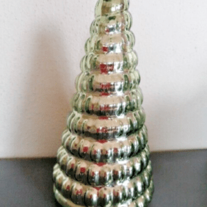 Weihnachtsbaum aus Glas, 20 cm Weihnachtsdeko Bauernsilber Tannenbaum