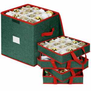 Aufbewahrungsbox für Weihnachtskugeln Weihnachtsdeko Box Abnehmbar 4 Ebenen