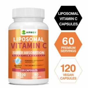 Liposomale Vitamin C Kapseln 1500mg - Fettlösliche Nahrungsergänzungsmittel