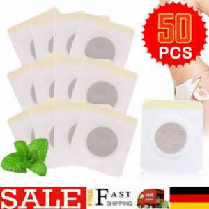 50 Stück Fettverbrennung Patch Gewichtsverlust Bauch Slim Detox Kleber Blatt DE