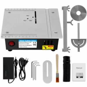 96W Mini Tischkreissäge Multifunktionale Elektrosäge für Holzverarbeitung EU