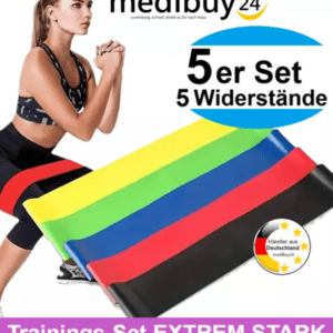 Fitnessbänder 5er Set Gymnastikband Widerstandsband Training Fit Yoga Bänder 5🔴