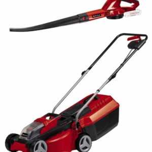 Einhell GE-CM 3018 Li CL Set Rasenmäher Laubbläser Akku 3,0Ah Akku Rasenmäher