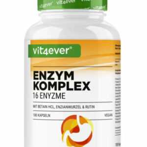 (222,11€/1kg) Vit4ever Enzym Komplex, 180 Kapseln 90g