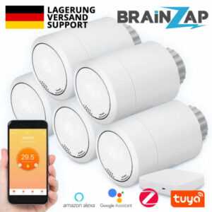 Tuya Zigbee SMART Heizkörper Thermostat Set Heizung Alexa Google WLAN App B-WARE