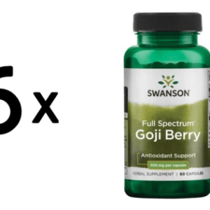 6 x Swanson Full Spectrum Goji Berry (Wolfberry), 500mg - 60 (188,89 EUR/kg)