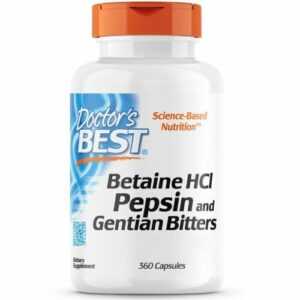 Doctor's Best, Betaine HCl Pepsin and Gentian Bitters, 360 Kapseln