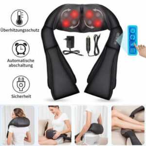 Shiatsu Massagegerät Nackenmassagegerät Schulter Rücken mit Wärme3D Deep Massage