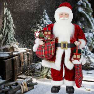 XXL Weihnachtsmann Santa Claus Nikolaus Deko Weihnachtsfigur Weihnachtsdeko