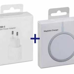 20W USB-C Power Adapter Schnellladegerät + 15W Magsafe Charger für iPhone 12 13