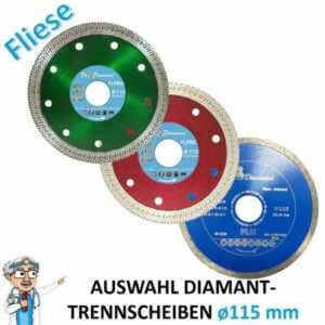 Diamanttrennscheibe Fliese Diamantscheibe 115 mm Trennscheibe Variation