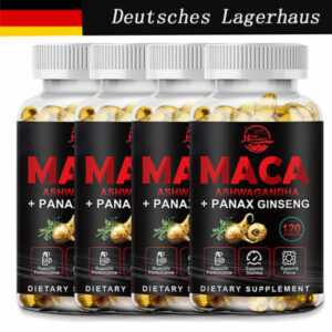 MACA EXTREME - 120 Kapseln - Extra Stark mit 10000mg / Tag - Vegan & Hochdosiert