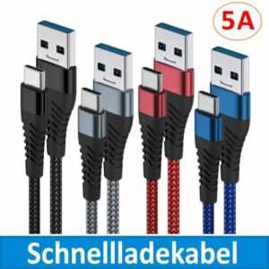 Schnellladekabel USB Typ C Datenkabel Lade Kabel für Samsung Huawei Xiaomi Handy