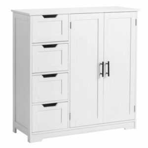 Kommode Sideboard Anrichte Wohnzimmer Highboard Schrank 2 Türen 4 Schubladen