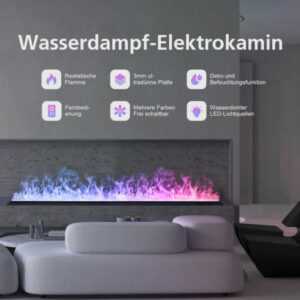 Elektrischer Kamin，3D Wasserdampf kamin mit Multicolor, Mit Fernbedienung