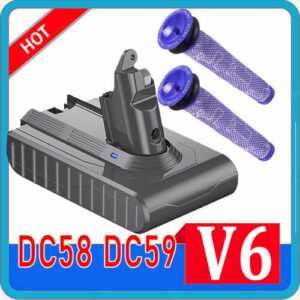 9000mAh Akku für Dyson V6 DC61 DC62 SV05 SV06 SV03 SV04 SV08 SV09 Animal /Filter