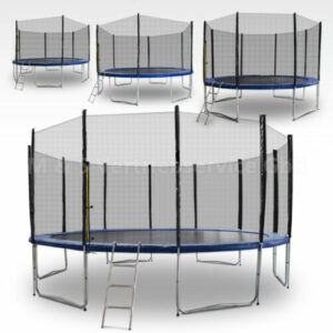 Trampolin 2,50m - 4,90m Gartentrampolin Komplettset mit Leiter & Sicherheitsnetz