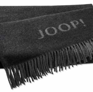 JOOP! Plaid / Wohndecke FINE DOUBLEFACE | Anthra.-Graphit