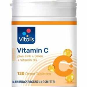 Vitalis Vitamin C Tabletten 120 Stück/Tabletten plus Zink + Selen +Vitamin D3