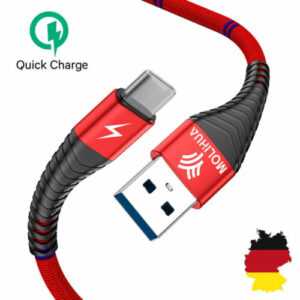 USB C Typ C Ladekabel Datenkabel 2.4A für SAMSUNG GALAXY S21 A50 A20 A51 S10 DE