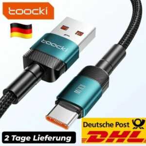 2m.1m Toocki USB Typ C Schnellladekabel 100W mit Display - Ladekabel Samsung DE