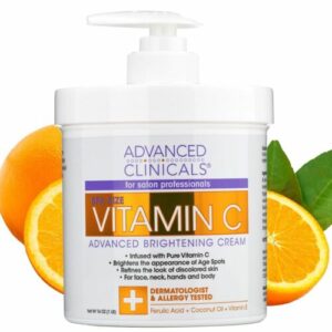 Advanced Clinicals, Vitamin C, Advanced Brightening Cream, 454 g