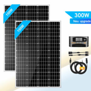 300W 12V Solarpanel Kit mit 40A Regler für Wohnwagen Camper Solarmodul PV Panel