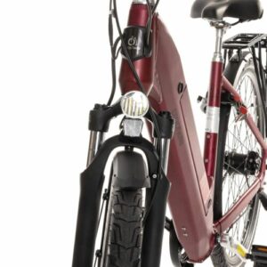 Prophete E-Bike City Limited P2224, bordeaux  Tiefeinsteiger Vorderradmotor