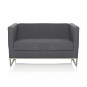 Sofa 2 Sitzer Loungesofa Couch für Büro Wohnzimmer Designsofa Stoff hjh OFFICE