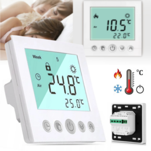 10er 16A DIGITAL THERMOSTAT RAUMTHERMOSTAT FUßBODENHEIZUNG WANDHEIZUNG LED WEIß