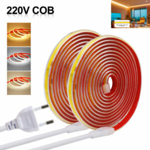 230V COB LED Streifen Stripe Wasserdicht 240LED/M Flex Lichtband Lichterkette