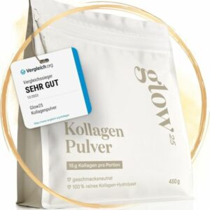 Glow25® Collagen Pulver [450g]  Das Original  Premium Kollagen Hydrolysat