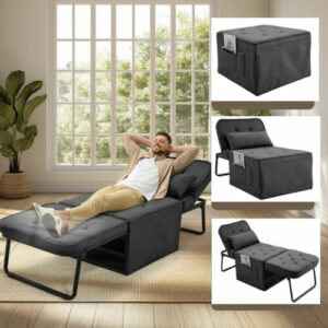 Schlafsessel 4-in-1 Ausziehbares Schlafsofa mit Bettfunktion Bettsofa Klappsofa