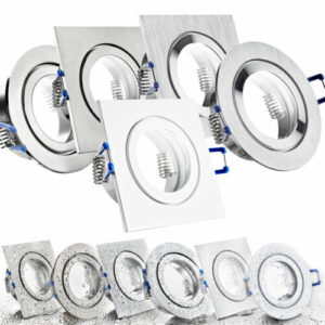 LED Bad Einbauleuchten Set 230V 5W 120° flach 35mm dimmbar Feuchtraum MAR IP44