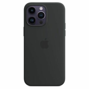 Original Apple Silikon Hülle Case mit MagSafe für iPhone 15 Pro - Schwarz