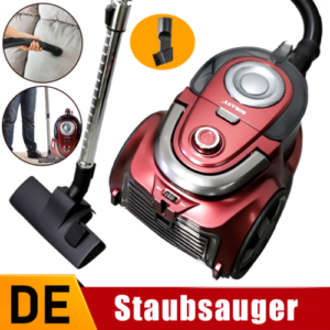 Max 4000W Staubsauger Beutellos Bodenstaubsauger Zyklon  HEPA 3,5L Rot NEU