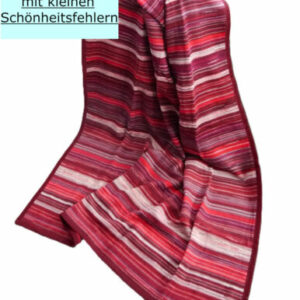 1b Baumwolle Dralon Wohndecke Kuscheldecke 150x200 cm Streifen rot