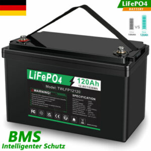 120Ah LiFePO4 Akku 12V Lithium Batterie BMS Solarbatterie Solaranlage Boot RV