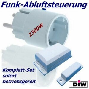 Funk Abluftsteuerung DFS SPARSET Fensterschalter kabellos Dunstabzug Ofen Kamin