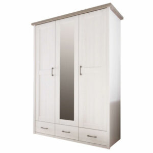 Kleiderschrank - Pinie-weiß - Trüffel - 148 cm Kleiderschrank Schrank