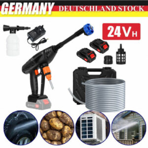 24V Elektro Hochdruckreiniger 240L/H Flächenreiniger Dampfstrahler Akku 6 IN 1