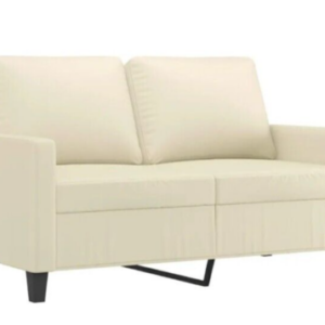 minimalistisches 2-Sitzer-Sofa in Creme Dopplesofa Sofa Couch Loungesofa