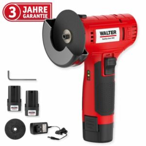 WALTER Winkelschleifer, Flex mit 2 Akkus 12V, Trennschleifer, Schleifmaschine