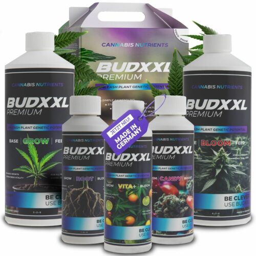 Cannabis-Dünger Set Grow Bloom & Booster (2,75L) für Wachstum und Blüte BUDXXL