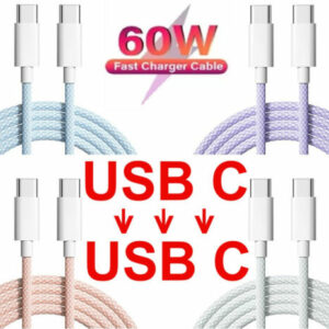 USB C Ladekabel 1m/1,5m/2m Kabel 60W Schnellladekabel Samsung Xiaomi Huawei