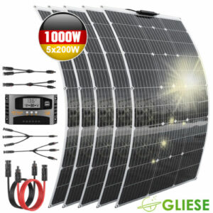 200W 400W 600W 1000W Tragbar Flexibel Solarmodul Solarpanel Kit Wohnmobil Camper