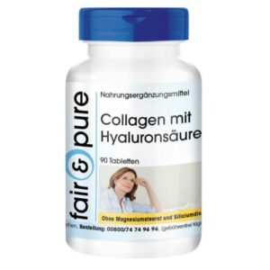 Collagen mit Hyaluronsäure und Vitamin C- 90 Tabletten hochdosiert | fair & pure