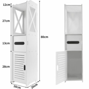 Hochschrank Badezimmerschrank Schmaler Badschrank Badregal Waschküche Schrank DE