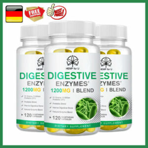 Digestive Enzymes Verdauungsenzyme+Probiotisch 360 vegane Kapseln Verborgenheit